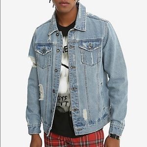 XXX RUDE Light Indigo Destructed Denim Jacket